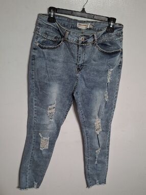 Celebrity Ace- Light Blue Distressed Jeans- Juniors Size 11/30